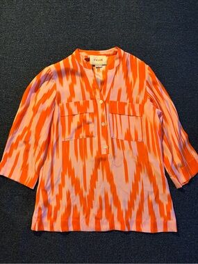 Figue Vega Top in Ikat Paradise Orange